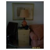2 drawer file cabinet,lamp
