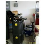 Golf clubs, shop vac