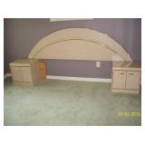 King headboard and pair of nitestands