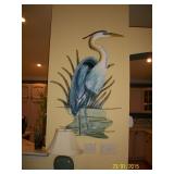 " Crane " metal wall art