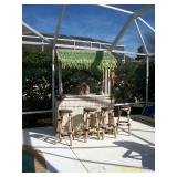 Tiki Bar with 4 stools