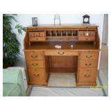 Oak roll top desk