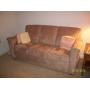 Flexsteel Tan Micro-suede sleeper sofa