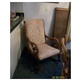 Antique rocker and 2 leaf for dining room table