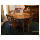 Dining table with 6/chairs - 5 shown