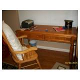 Pressed back chair , desk