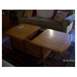 Wood 1 side slide top coffee table