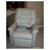 Tan leather lift recliner