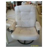 Leather chair and ottoman