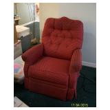 Red electric recliner