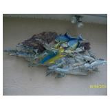 Metal " Fishes and coral " wall art