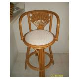 Rattan bar stool