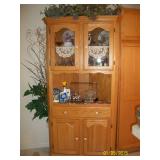 Light oak/pine corner cabinet