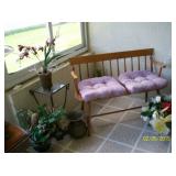 Wood settee bench