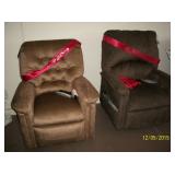 we have 4 brand new ligt recliners , Made by Pride and Serta