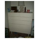 Painted Mid-century 5 drawer dresser