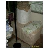 Wicker hamper and hope chest