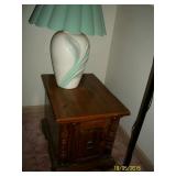 1 of 2 end tables, 1 of 2 lamps