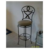 1 of 2 swivel bar stools