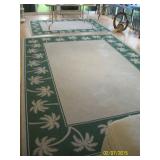 2 - Palm tree rugs: 1 - 5 x8 and 1- 7 x 11