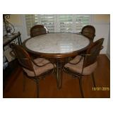 Drexell Heritage Furniture Marble top table with 4 chairs