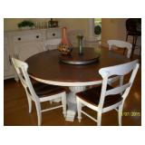 Nichols & Stone Espirittable with lazy susan , an extra leaf and 6 chairs