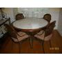 Drexell Heritage Furniture Marble top table with 4 chairs