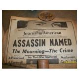 We have 12 newspapers dealing with President Kennedy