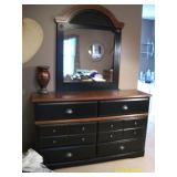 6 Drawer dresser with mirror