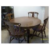 Dining table with 6 chairs and 2 leaf