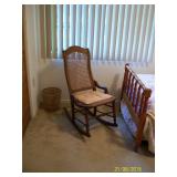 Cane back and bottom rocking chair