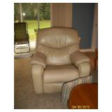 Lazyboy Leather recliner with swivel base