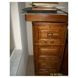 Oak 3 drawer filing cabinet