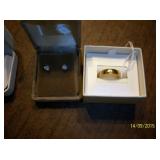 14k earrings and ring