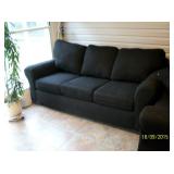 Black fabric sofa