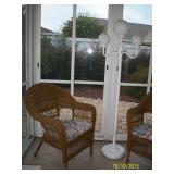 2nd Wicker chair , outdoor light fixture