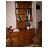Ethan Allen 3 drawer dresser with bookcase top