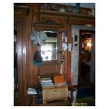 Hall seat with mirror