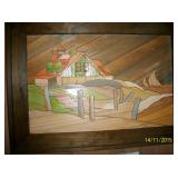 Wood inlay picture