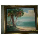 Palm tree painting