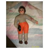 Vintage football player doll