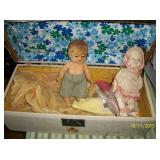 Boy doll and girl doll with clothing