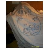 Blue willow table cloth