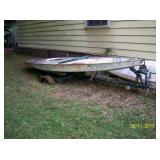 small sail boat with trailer, we also have the sail