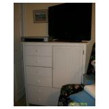 Flat screen TV , dresser armoire