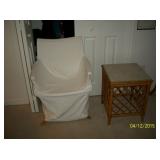 Chair, rattan end table