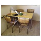 VINTAGE VINYL TABLE AND CHAIRS