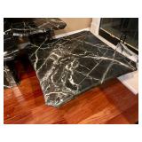 1980s Vintage Italian black Marble tables 2 end, console, coffee