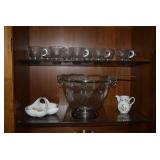 punch bowl and cups 