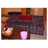 plaid sofa 